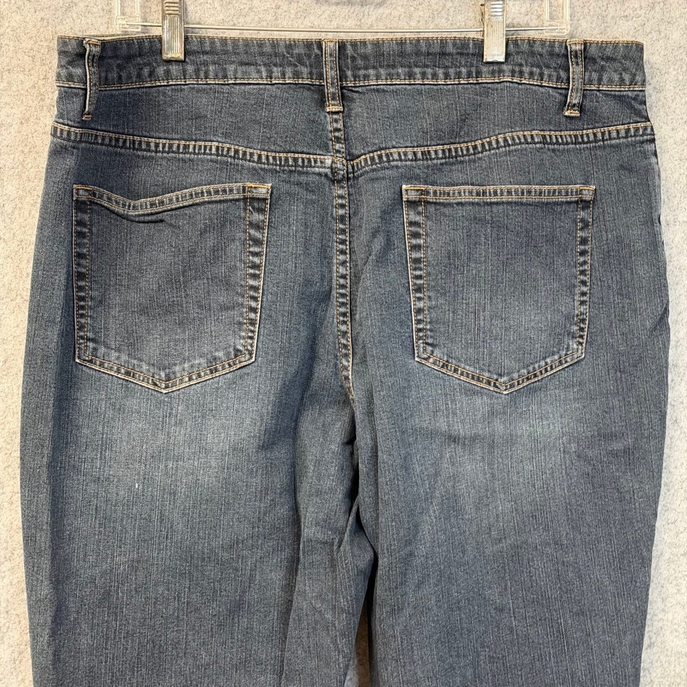 Coldwater Creek Womens Dark Wash Straight Leg Denim Jeans Blue Mid Rise Size 16 - Picture 7 of 13